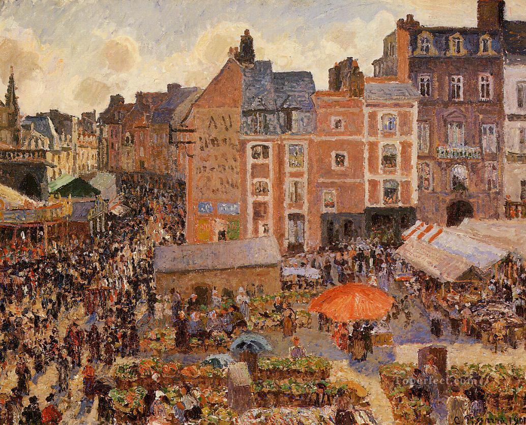 the fair dieppe sunny afternoon 1901 Camille Pissarro Parisian Oil Paintings